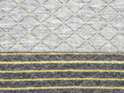 gesteppter Jersey Doubleface Rauten, gold grau