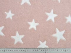 Wellness Fleece Jacquard  Sterne, helles altrosa