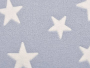 Wellness Fleece Jacquard  Sterne, hellblau