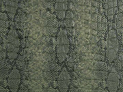 Lederimitat Krokopr�gung Schlangendruck, schwarz khaki