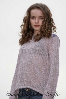 Luftiger Strickstoff mit kleinem Zopfmuster, rosa