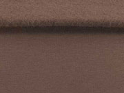 angerauter Sweat, dunkelbraun