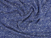 Strickstoff wei�e P�nktchen, dunkelblau melange
