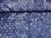 Viskosejersey Laser Cut Dreiecke Batik, dunkelblau