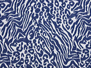 Viskosejersey Jacquard Leo, dunkles jeansblau