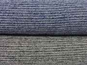 Glitzerstrick Streifen & Melange, creme dunkelblau