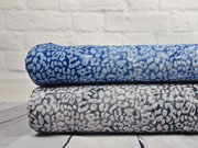 Viskosejersey Batik Leopard, dunkelblau