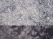 Viskosejersey Batik Leopard, schwarz