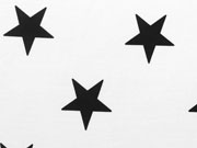 Jersey Sterne 5cm - schwarz auf wei�