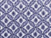 Strickstoff elastisch Doubleface Lace Ornamente, rauchblau