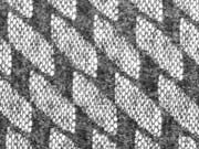 Strickstoff elastisch Doubleface Lace Rauten, anthrazit