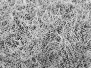 Strick mit Fransen, schwarz/weiss meliert