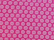 Baumwollsstoff Steubl�mchen, wei� pink (fuchsia)