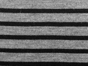 Strickstoff Streifen, schwarz grau