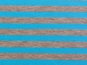 Jersey Neon-Streifen 1 cm  - t�rkis auf grau