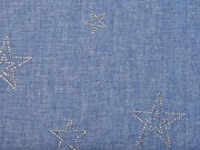 leichter Jeans gro�e Glitzsterne, jeansblau