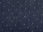 Chambray Jeans Look Mini Punkte, dunkelblau