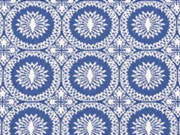 Jacquard R�dchen Bengalin, bleu / weiss