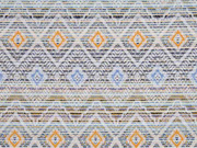 Jaquard Inka Muster, ecrue gelb blau