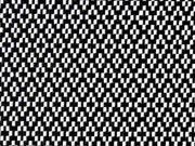 elastischer Hosenstoff Rauten & Kreuze, schwarz weiss