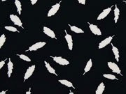 RESTST�CK 43 cm elastischer Crepe Stoff Bl�tter, creme/schwarz