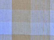 Leinen  Karo Muster, taupe hellblau