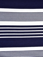 Viskose Rippenjersey Streifen, dunkelblau wei�
