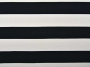 Jersey Blockstreifen 6,5 cm, schwarz-wei�