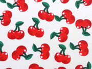 RESTST�CK 30 cm Jersey Kirschen, rot auf weiss