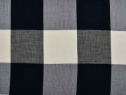 BW-Viskose Mix Karomuster, schwarz/ecrue