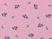 Baumwolle kleine rote Rosen, rosa