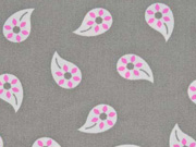 Baumwolle Paisley, rosa/taupe
