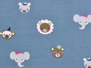 Jersey Tiergesichter, jeansblau