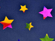 RESTST�CK 70 cm Softshell Glitzer-Sterne, bunt/dunkelblau