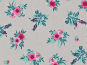 Baumwolle Rosen Bouquet, helltaupe