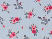 Baumwolle Rosen Bouquet, hellblau