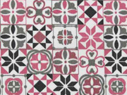 BW Fliesenmuster, altrosa grau