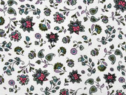 Baumwolle Blumen & Paisley, mint blau