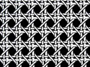 Bengalin Flechtmuster schwarz weiss