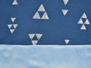 Sweat Alpenfleece Glitzer Dreiecke, jeansblau
