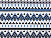 Jersey  Inka Look Zick Zack, grau blau