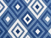 Jacquard Jersey Rauten, jeansblau hellgrau