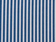 Baumwolle Streifen, hellgrau indigoblau