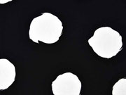 Viskose gro�e Tupfen, wei� auf schwarz