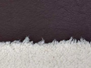 Doubleface Lederimitat Teddyfleece, dunkelbraun