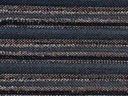 Plissee Glitzer Streifen, kupfer schwarz