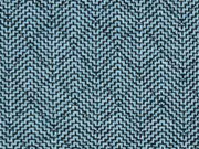 gesteppter Jacquard Jersey Rauten, petrol