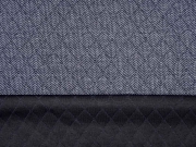 gesteppter Jacquard Jersey Rauten, dunkelblau