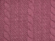 Jacquard Jersey Zopfmuster, bordeaux