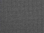 Jacquard Jersey Fischgr�t, grau schwarz